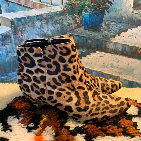 Women's Limelight Moira 370008 Animal Print pony hair Leather ankle Boots 7 - Picture 2 of 14